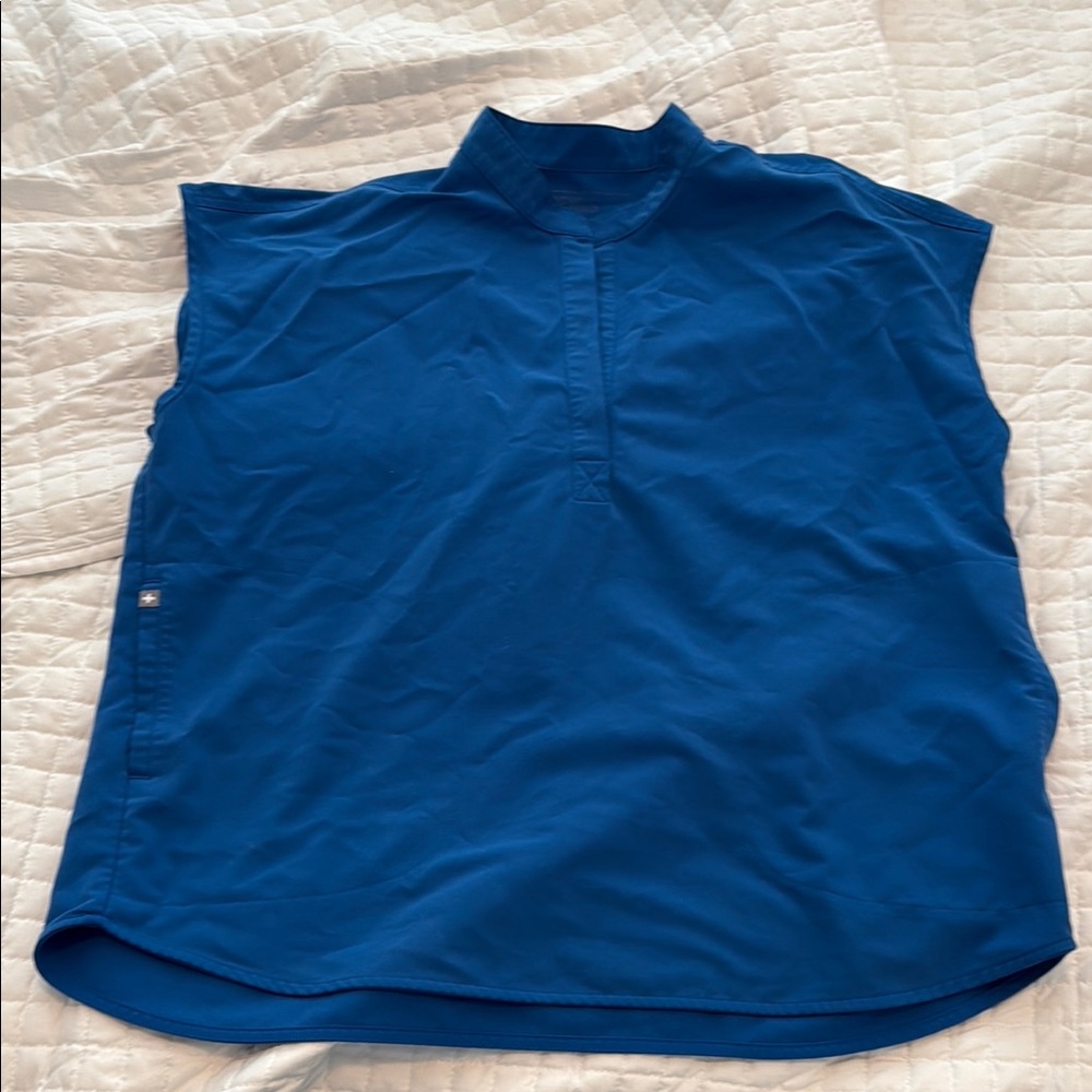 Figs Royal Blue Rafaela top
